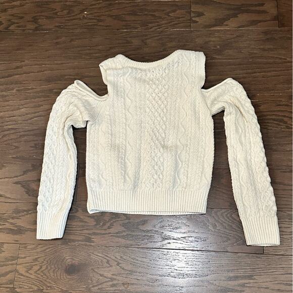 Anthropologie Pilcro Cold Shoulder Fisherman Sweater Knit Size Smalll - Picture 6 of 11